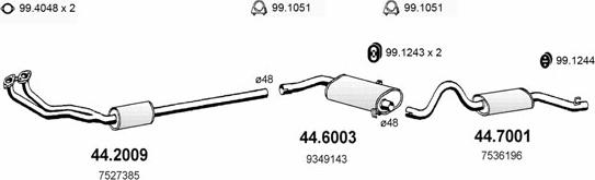 ASSO ART2222 - Sistem de esapament allinparts.ro
