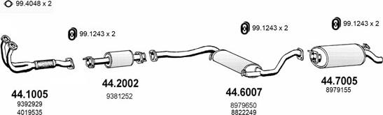 ASSO ART2227 - Sistem de esapament allinparts.ro