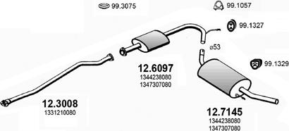 ASSO ART2795 - Sistem de esapament - allinparts.ro