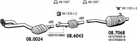 ASSO ART2769 - Sistem de esapament - allinparts.ro