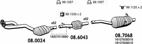 ASSO ART2768 - Sistem de esapament - allinparts.ro