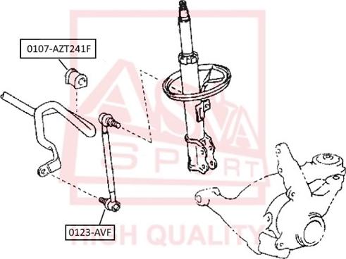 ASVA 0123-AVF - Brat / bieleta suspensie, stabilizator allinparts.ro