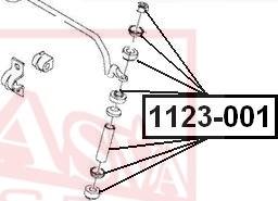 ASVA 1123-001 - Brat / bieleta suspensie, stabilizator - allinparts.ro