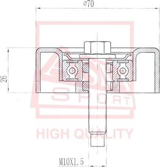 ASVA FDBP-008 - Intinzator, Curea trapezoidal - allinparts.ro