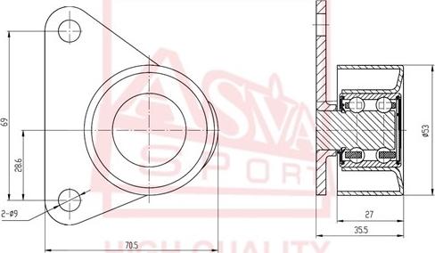 ASVA FDBP-016 - Intinzator, Curea trapezoidal allinparts.ro