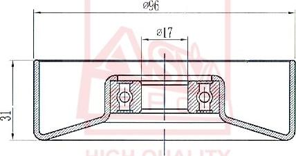 ASVA TYBP-052 - Intinzator, Curea trapezoidal allinparts.ro