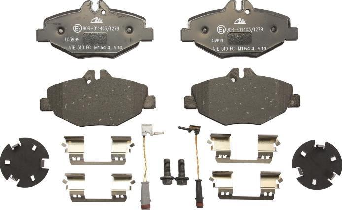 ATE 13.0470-3999.2 - Set placute frana,frana disc allinparts.ro