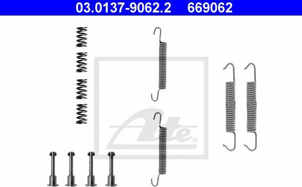 ATE-APAC 03.0137-9062.2 - Set accesorii, saboti frana parcare - allinparts.ro