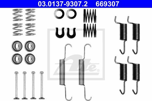 ATE-APAC 03.0137-9307.2 - Set accesorii, saboti frana parcare allinparts.ro