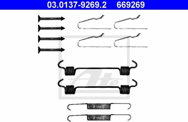 ATE-APAC 03.0137-9269.2 - Set accesorii, saboti frana parcare - allinparts.ro