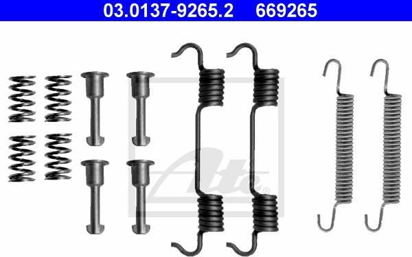 ATE-APAC 03.0137-9265.2 - Set accesorii, saboti frana parcare - allinparts.ro