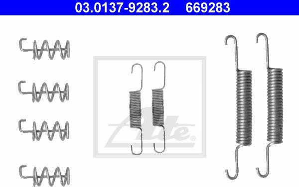 ATE-APAC 03.0137-9283.2 - Set accesorii, saboti frana parcare - allinparts.ro