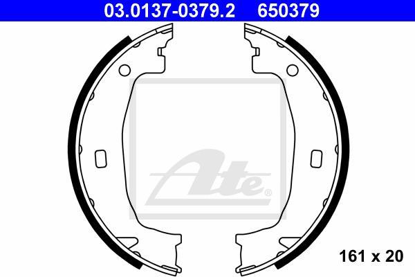 ATE-APAC 03.0137-0379.2 - Set saboti frana, frana de mana - allinparts.ro