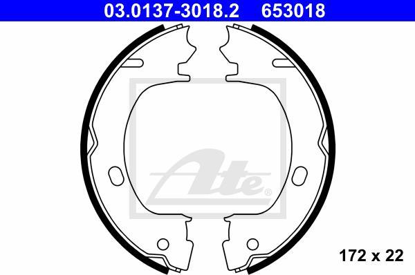 ATE-APAC 03.0137-3018.2 - Set saboti frana, frana de mana - allinparts.ro