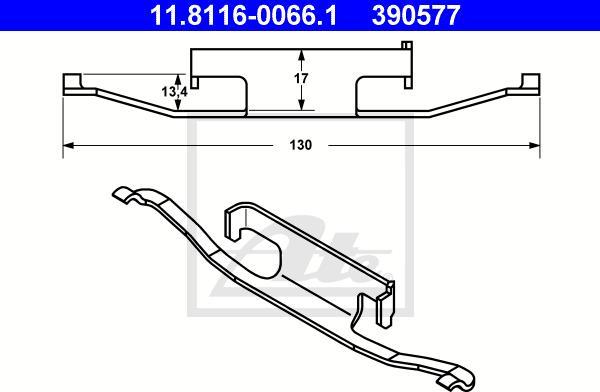 ATE-APAC 11.8116-0066.1 - Arc, etrier frana - allinparts.ro