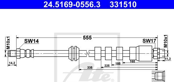 ATE-APAC 24.5169-0556.3 - Furtun frana - allinparts.ro