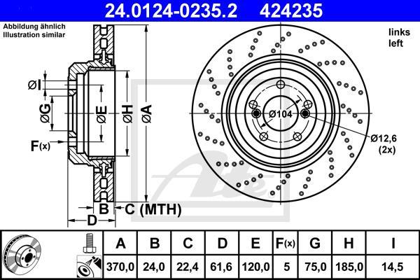 ATE-APAC 24.0124-0235.2 - Disc frana - allinparts.ro