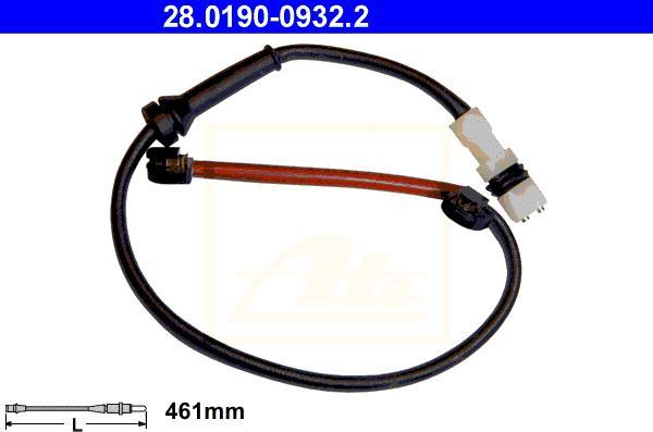 ATE-APAC 28.0190-0932.2 - Senzor de avertizare,uzura placute de frana - allinparts.ro