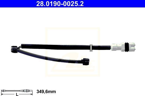 ATE-APAC 28.0190-0025.2 - Senzor de avertizare,uzura placute de frana - allinparts.ro