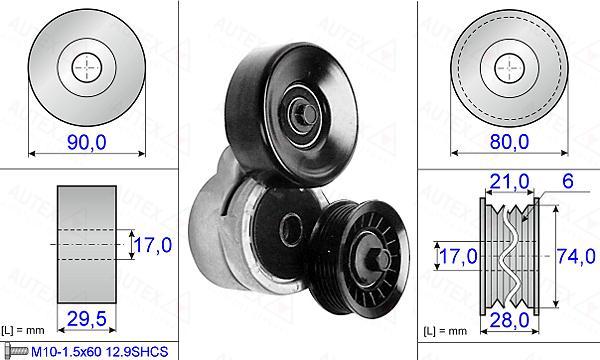 Autex 654944 - Intinzator curea, curea distributie - allinparts.ro
