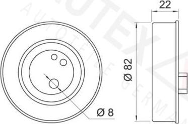 Autex 654220 - Rola intinzator,curea distributie - allinparts.ro