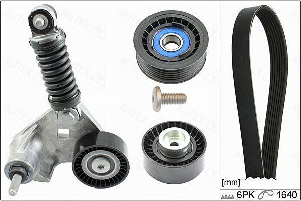 Autex 702907 - Set curea transmisie cu caneluri allinparts.ro