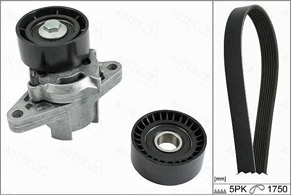 Autex 702892 - Set curea transmisie cu caneluri - allinparts.ro