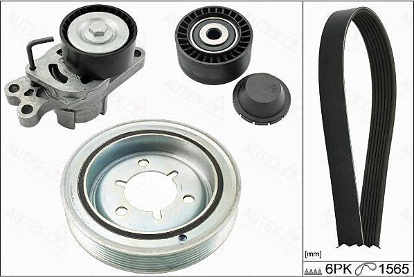 Autex 702864 - Set curea transmisie cu caneluri - allinparts.ro