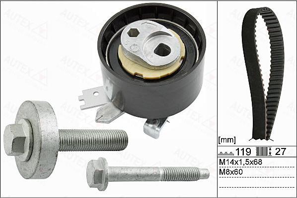 Autex 702884 - Set curea de distributie allinparts.ro