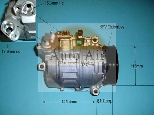 Auto Air Gloucester 14-9644 - Compresor, climatizare - allinparts.ro
