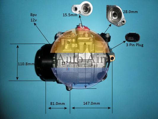 Auto Air Gloucester 14-9754P - Compresor, climatizare - allinparts.ro