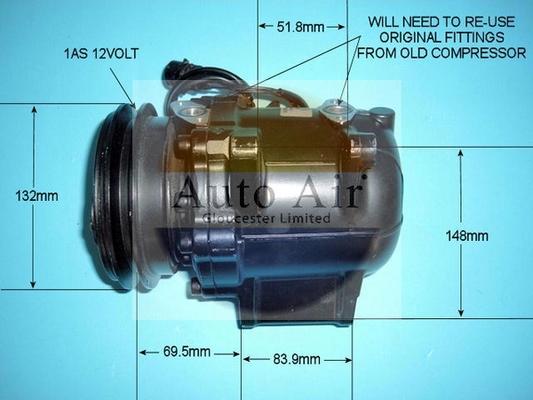Auto Air Gloucester 14-5662R - Compresor, climatizare - allinparts.ro