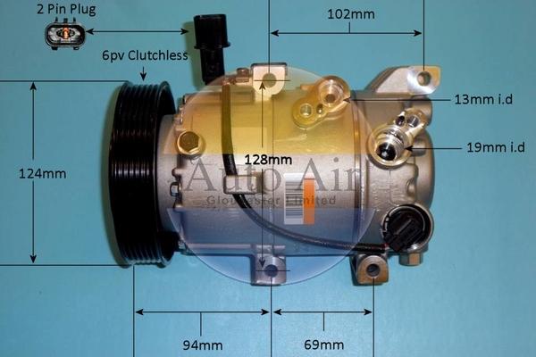 Auto Air Gloucester 14-0415 - Compresor, climatizare - allinparts.ro