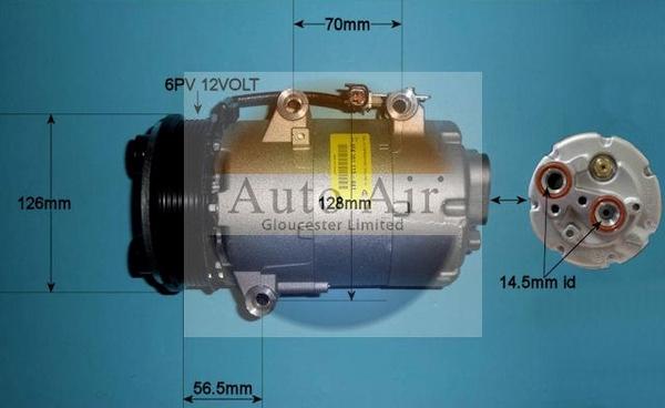 Auto Air Gloucester 14-0097 - Compresor, climatizare - allinparts.ro