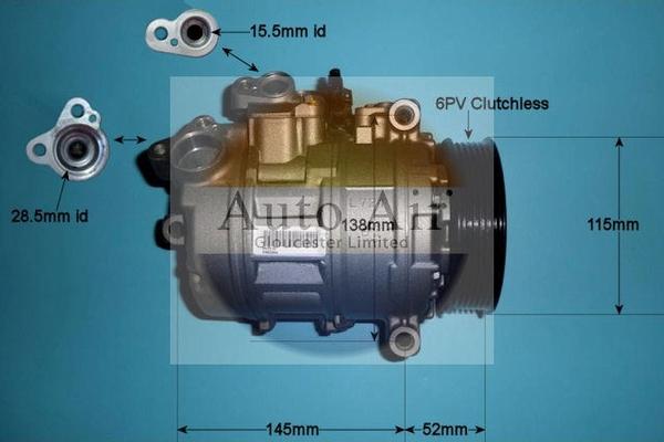 Auto Air Gloucester 14-0034R - Compresor, climatizare - allinparts.ro