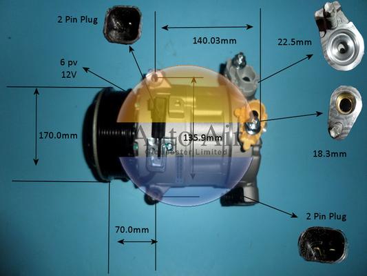 Auto Air Gloucester 14-0800P - Compresor, climatizare - allinparts.ro