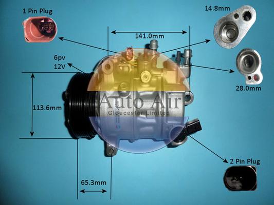 Auto Air Gloucester 14-0813P - Compresor, climatizare allinparts.ro