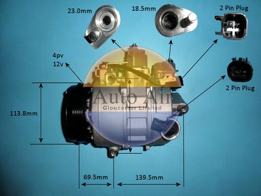 Auto Air Gloucester 14-0834P - Compresor, climatizare - allinparts.ro