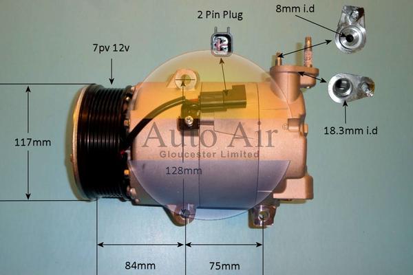 Auto Air Gloucester 14-0356P - Compresor, climatizare allinparts.ro