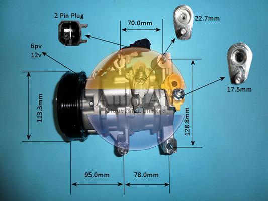Auto Air Gloucester 14-0276P - Compresor, climatizare - allinparts.ro