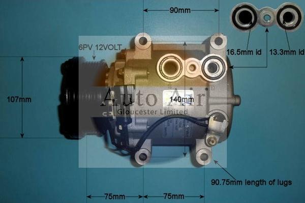 Auto Air Gloucester 14-1006P - Compresor, climatizare - allinparts.ro