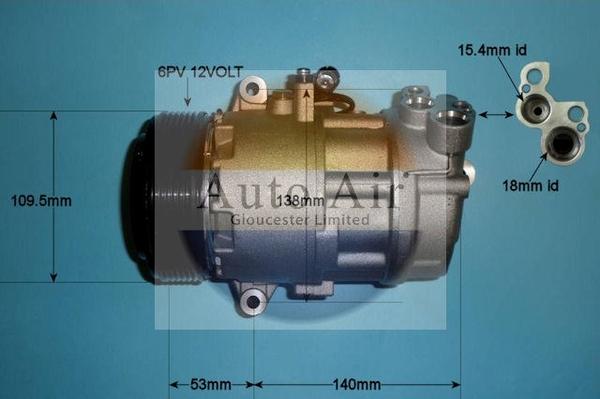 Auto Air Gloucester 14-1145P - Compresor, climatizare - allinparts.ro