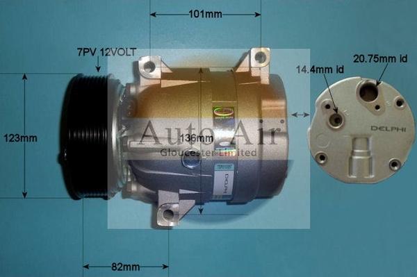 Auto Air Gloucester 14-1118 - Compresor, climatizare - allinparts.ro