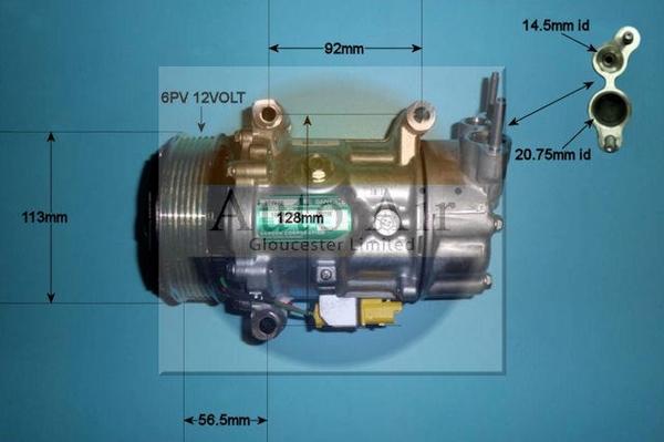Auto Air Gloucester 14-1125 - Compresor, climatizare allinparts.ro