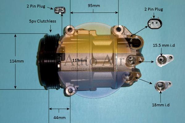 Auto Air Gloucester 14-2069P - Compresor, climatizare - allinparts.ro