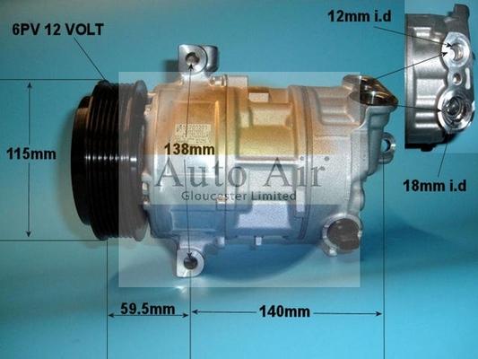 Auto Air Gloucester 14-7496 - Compresor, climatizare allinparts.ro