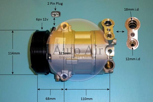 Auto Air Gloucester 14-7134 - Compresor, climatizare - allinparts.ro
