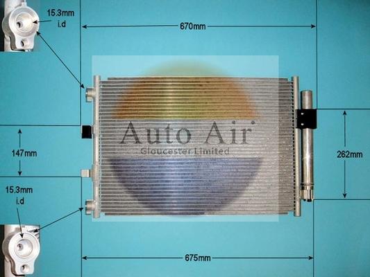 Auto Air Gloucester 16-9972 - Condensator, climatizare - allinparts.ro