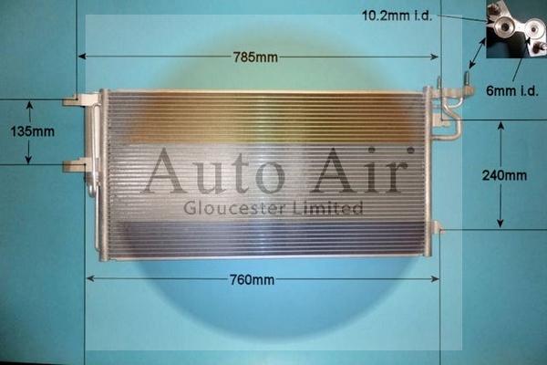 Auto Air Gloucester 16-6665 - Condensator, climatizare - allinparts.ro