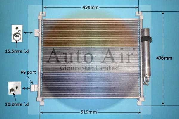 Auto Air Gloucester 16-6238 - Condensator, climatizare allinparts.ro